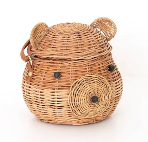Panier Ourson En Rotin-MERI MERI Cheap