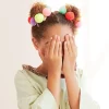 6 Pinces Cheveux Pompons Fluo-MERI MERI Online