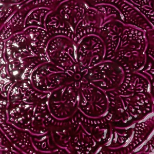 Plateau Berbere O 45 Cm - Burgundy-RYON DISTRIBUTION Best Sale