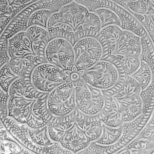 Plateau Berbere O 60 Cm - Gris-RYON DISTRIBUTION Fashion