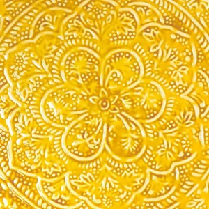 Plateau Berbere O 45 Cm - Moutarde-RYON DISTRIBUTION Cheap