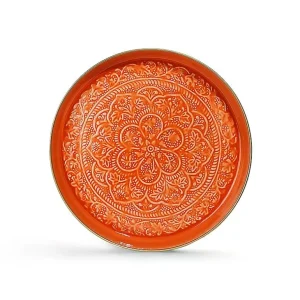 Plateau Berbere O 45 Cm - Orange-RYON DISTRIBUTION Cheap