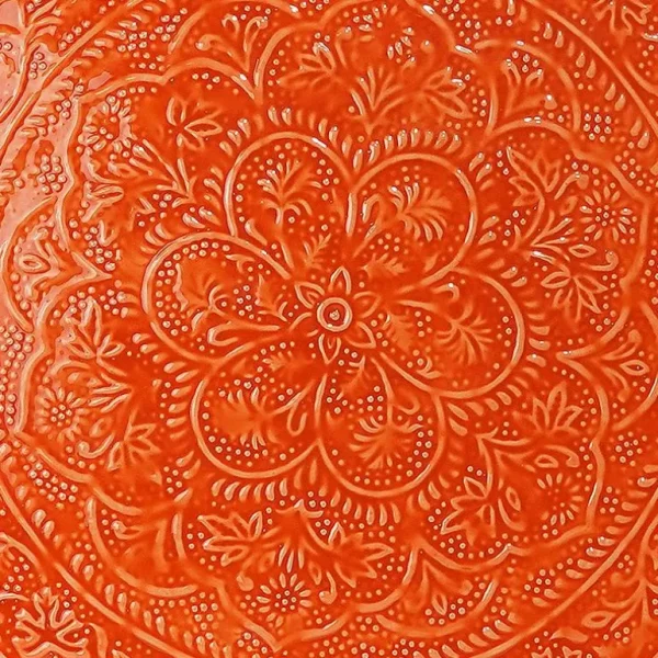 Plateau Berbere O 60 Cm - Orange-RYON DISTRIBUTION Clearance