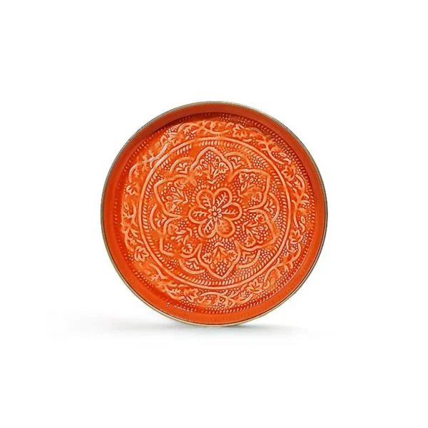 Plateau Berbere O 35 Cm - Orange-RYON DISTRIBUTION Sale