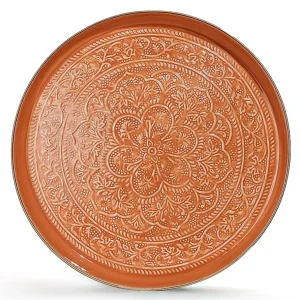 Plateau Berbere O 60 Cm - Terracotta-RYON DISTRIBUTION Fashion