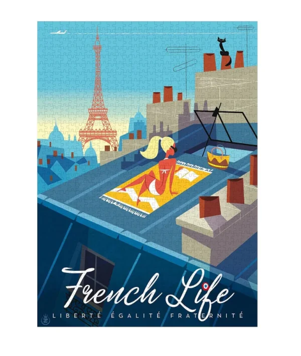 Puzzle Monsieur Z 1000 Pcs - French Life-IMAGE REPUBLIC Flash Sale