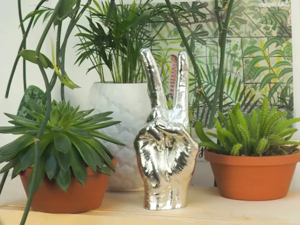 Sculpture Symbole Main - Peace Silver-BITTEN Cheap