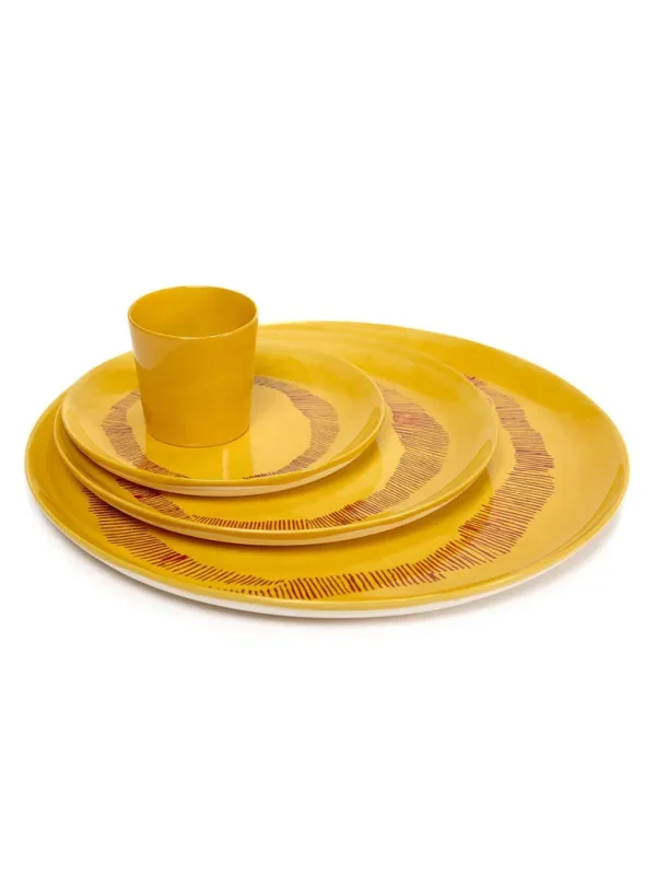 Feast Assiette Yellow Swirl ∅ 19 Cm-SERAX Clearance