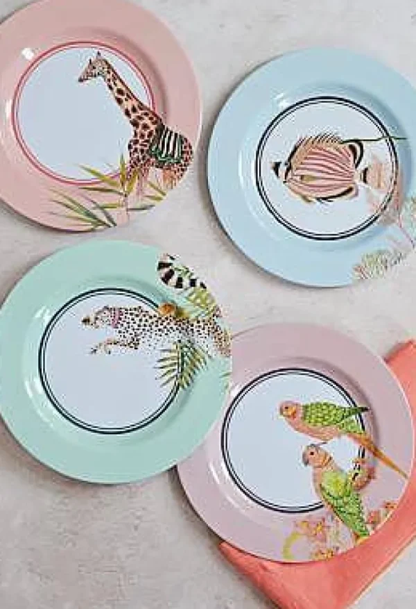 Set 4 Assiettes Pm Pique- Nique Safari-YVONNE ELLEN Sale