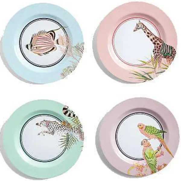 Set 4 Assiettes Pm Pique- Nique Safari-YVONNE ELLEN Sale