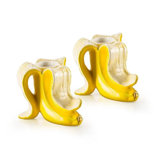 Set De 2 Bougeoirs Banane-DONKEY PRODUCTS Fashion