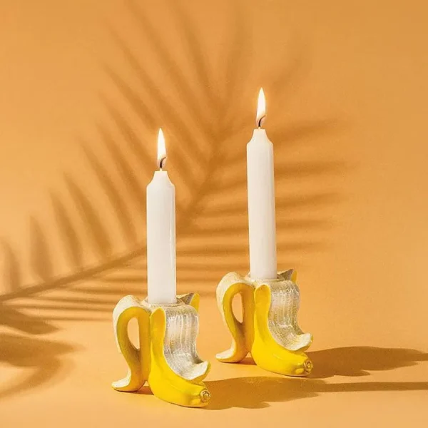 Set De 2 Bougeoirs Banane-DONKEY PRODUCTS Fashion