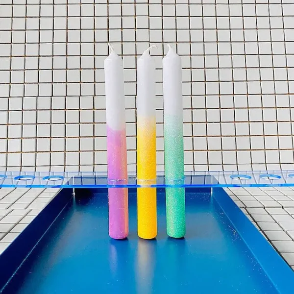 Set De 3 Bougies Dip Dye Glitter - Mermaids-PINK STORIES Best