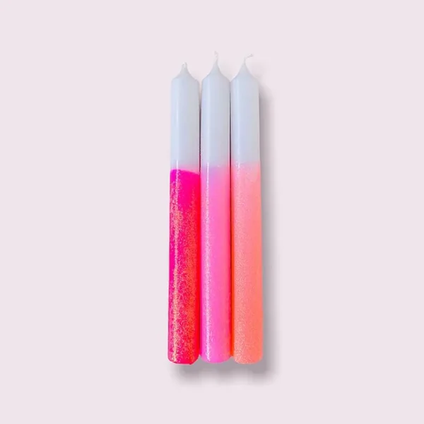 Set De 3 Bougies Dip Dye Glitter - Girls Night-PINK STORIES Discount