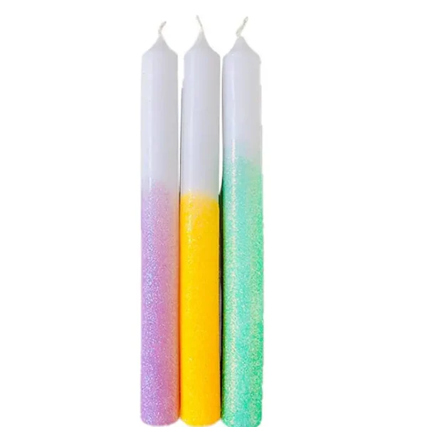 Set De 3 Bougies Dip Dye Glitter - Mermaids-PINK STORIES Best