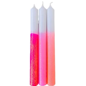 Set De 3 Bougies Dip Dye Glitter - Girls Night-PINK STORIES Discount