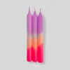Set De 3 Bougies Dip Dye Neon - Plum Mousse-PINK STORIES Cheap