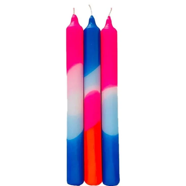 Set De 3 Bougies Dip Dye Neon - Blue Moon-PINK STORIES Store