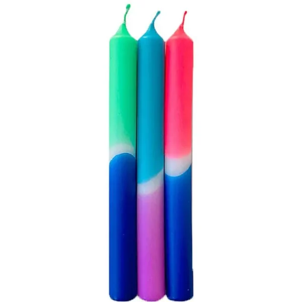 Set De 3 Bougies Dip Dye Neon - Forever Tulum-PINK STORIES Cheap