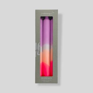 Set De 3 Bougies Dip Dye Neon - Plum Mousse-PINK STORIES Cheap