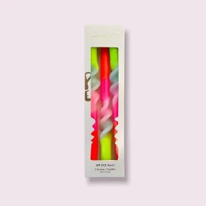 Set De 3 Bougies Dip Dye Swirl - Lollipop Flowers-PINK STORIES Hot