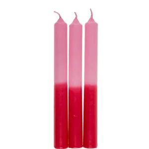 Set De 3 Bougies Tie And Dye - Rose Et Rouge-OUT OF THE BLUE Flash Sale