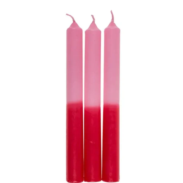 Set De 3 Bougies Tie And Dye - Rose Et Rouge-OUT OF THE BLUE Flash Sale