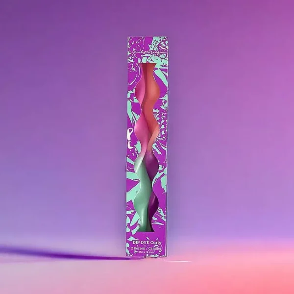 Set De 2 Bougies Torsadees Miami - Violet-PINK STORIES Best