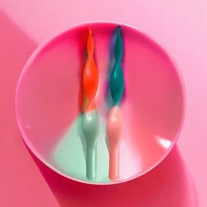 Set De 2 Bougies Torsadees Miami - Jade-PINK STORIES Outlet