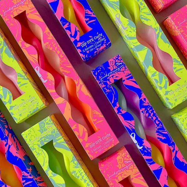 Set De 2 Bougies Torsadees Miami - Blue-PINK STORIES Shop