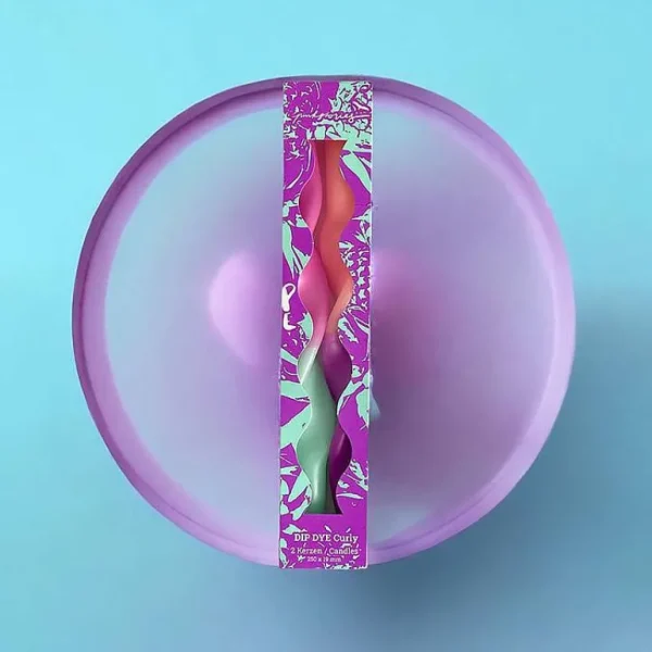 Set De 2 Bougies Torsadees Miami - Violet-PINK STORIES Best