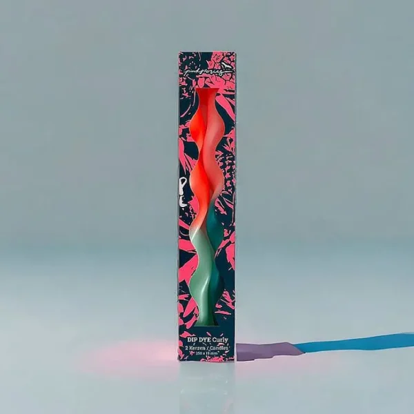Set De 2 Bougies Torsadees Miami - Jade-PINK STORIES Outlet