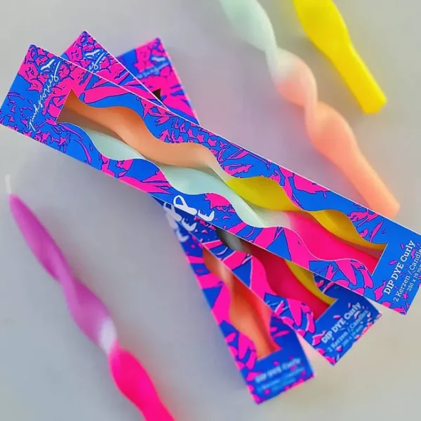 Set De 2 Bougies Torsadees Miami - Blue-PINK STORIES Shop