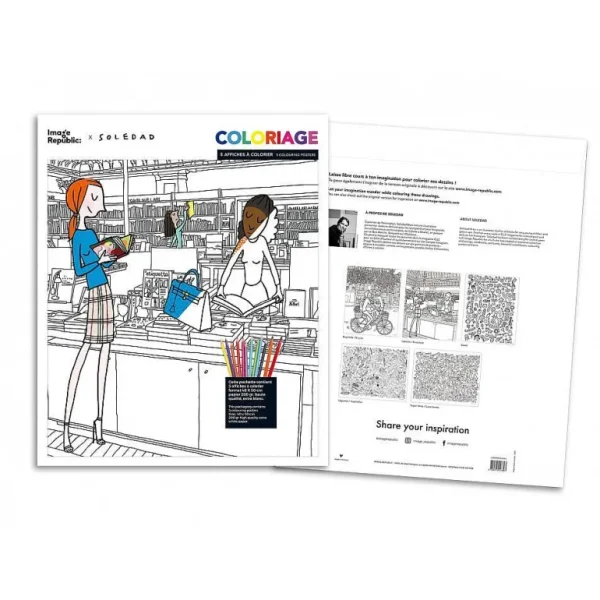 Set De 5 Coloriages Soledad - Librairie-IMAGE REPUBLIC Cheap