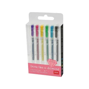 Set De 6 Stylos Glitter - Shine Like A Diamond-LEGAMI Cheap