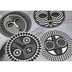 Set De Table Masque Africain - Douma O 38 Cm-PODEVACHE Cheap