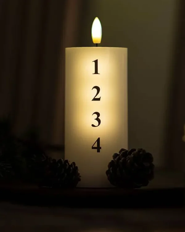 Bougie Advent Led Lumineuse Sille - H 15 Cm-SIRIUS Cheap