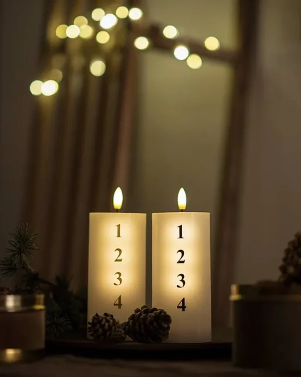 Bougie Advent Led Lumineuse Sille - H 15 Cm-SIRIUS Cheap