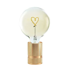 Socle Pour Ampoule Message Or Rose - H 10 Cm-ELEMENTS LIGHTING Hot