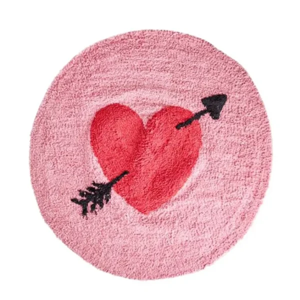 Tapis Coeur Rose-RICE Outlet