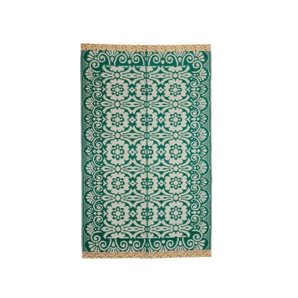 Tapis Small Vert & Blanc 180 X 120 Cm-RICE Shop