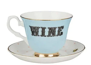 Tasse A The & Soucoupe Vintage - Wine-YVONNE ELLEN Hot