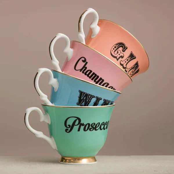 Tasse A The & Soucoupe Vintage - Wine-YVONNE ELLEN Hot