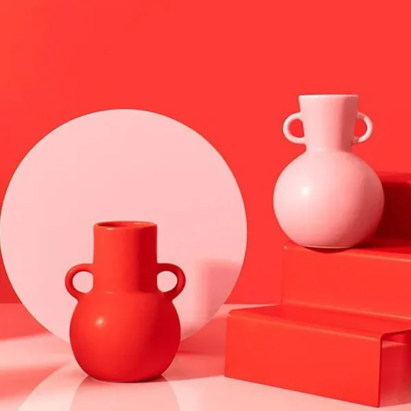 Vase Amphora - Rouge H 14 Cm-Sass & belle Fashion