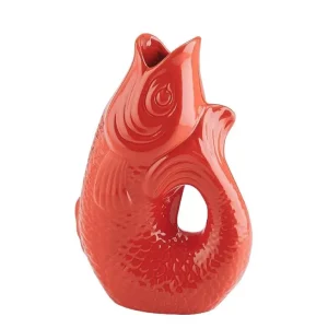 Vase Monsieur Carafon H.31 Cm - Rouge Corail-GIFT COMPANY Outlet