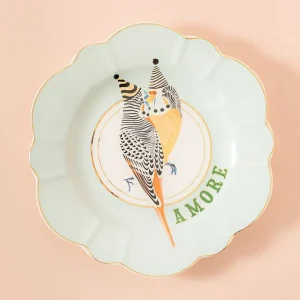 Assiette Porcelaine - Perruches-YVONNE ELLEN Hot