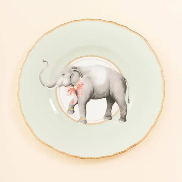 Assiette Porcelaine - Elephant-YVONNE ELLEN Hot