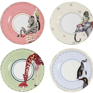 Set 4 Assiettes Carnaval Animaux-YVONNE ELLEN Hot