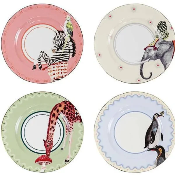 Set 4 Assiettes Carnaval Animaux-YVONNE ELLEN Hot