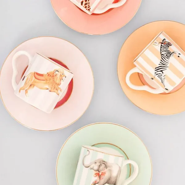 Set De 4 Tasses A Cafe & Soucoupe - 100Ml-YVONNE ELLEN Sale